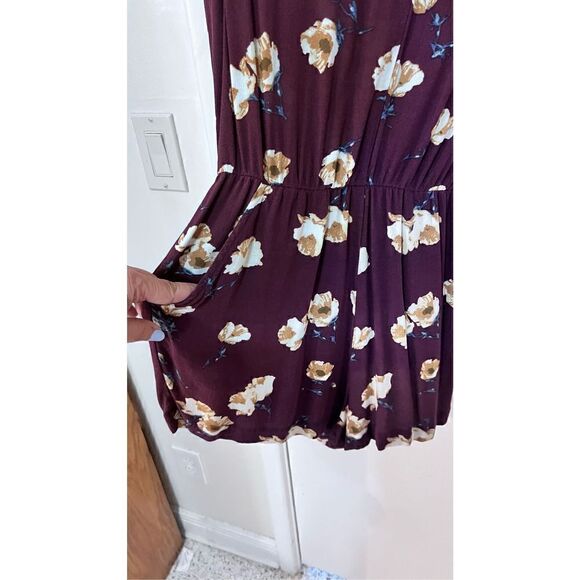 Kendall & Kylie Womens Floral V-Neck Choker Neckline Cutout Romper Multi Size XS - Picture 5 of 11